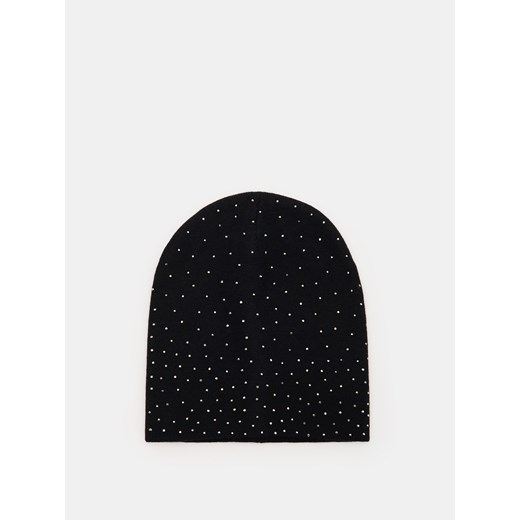 Mohito - Czarna czapka beanie - czarny ze sklepu Mohito w kategorii Czapki zimowe damskie - zdjęcie 185926039