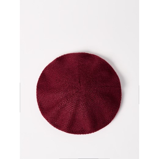 Mohito - Bordowy beret - kasztanowy - id: 400HC-83X - marki Mohito - 185926085 Mohito - Bordowy beret - kasztanowy ze sklepu Mohito w kategorii Berety damskie - zdjęcie 185926085
