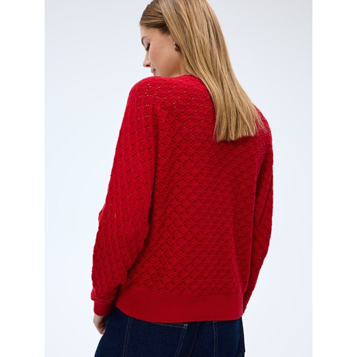 Mohito - Bawełniany czerwony sweter - czerwony Mohito XL Mohito