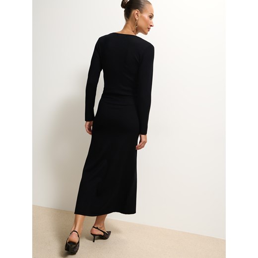 Mohito - Swetrowa czarna spódnica midi - czarny Mohito XS Mohito