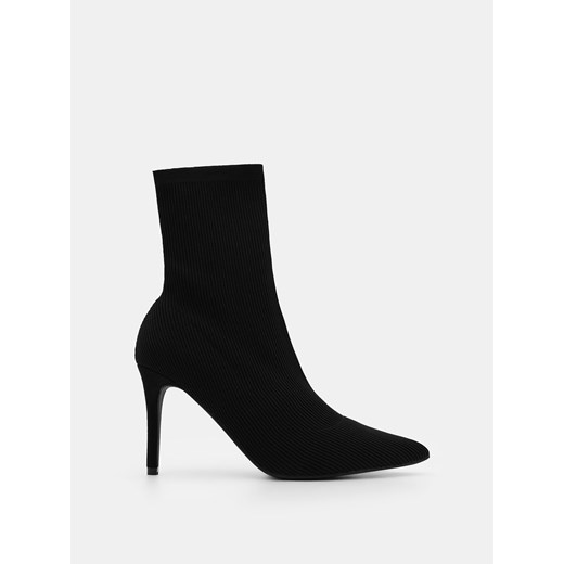 Mohito - Czarne botki - czarny ze sklepu Mohito w kategorii Botki - zdjęcie 185926867