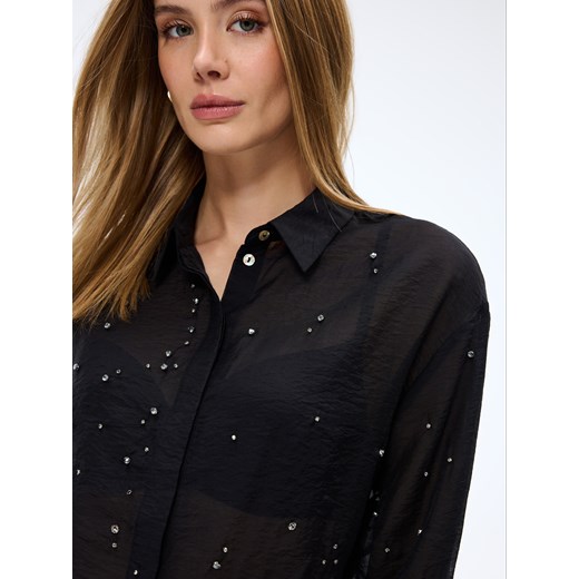 Mohito - Czarna koszula z lyocellem - czarny Mohito 44 Mohito