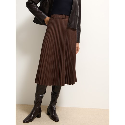 Mohito - Plisowana brązowa spódnica midi - brązowy Mohito 32 Mohito