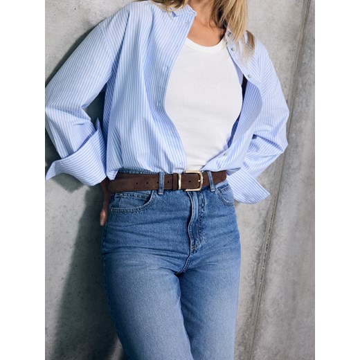 Mohito - Skórzany pasek - brązowy ze sklepu Mohito w kategorii Paski damskie - zdjęcie 185927337