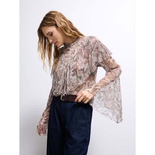 Mohito - Bluzka z wiskozy - brązowy Mohito 32 Mohito