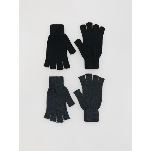 Reserved - Rękawiczki mitenki 2 pack - czarny ze sklepu Reserved w kategorii Rękawiczki męskie - zdjęcie 185927879