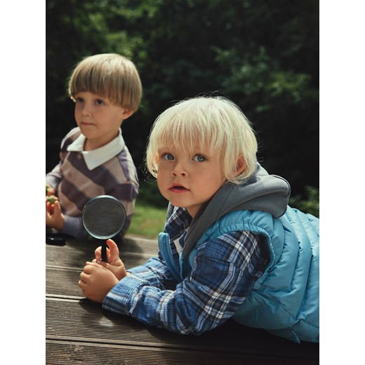 Reserved - Bawełniana koszula w kratę - niebieski ze sklepu Reserved w kategorii Koszule chłopięce - zdjęcie 185928305