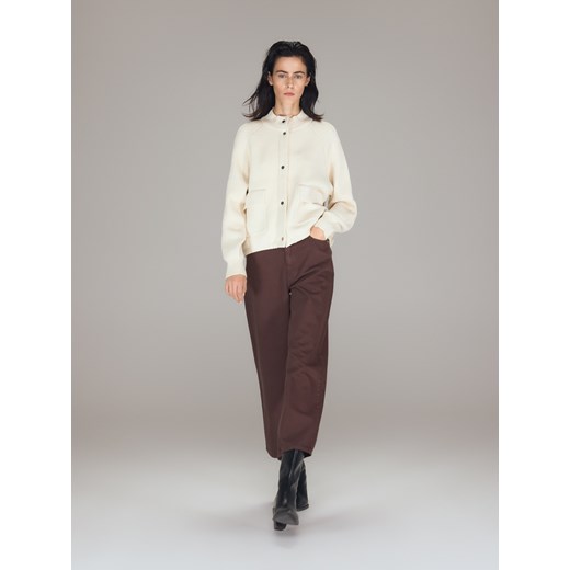 Reserved - Kardigan z kieszeniami - kremowy Reserved L Reserved