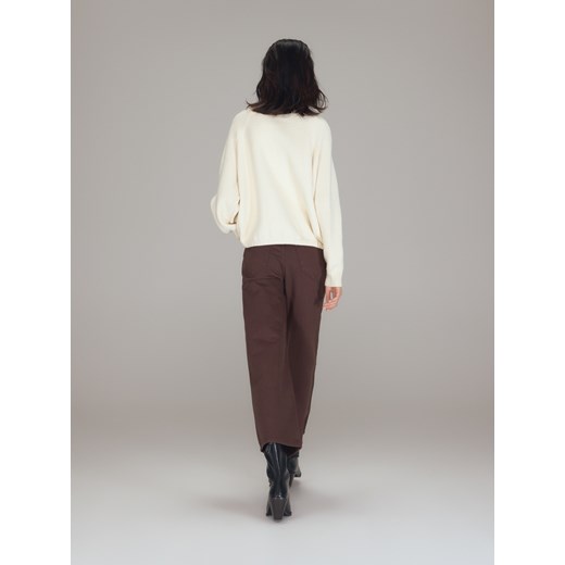 Reserved - Kardigan z kieszeniami - kremowy Reserved S Reserved