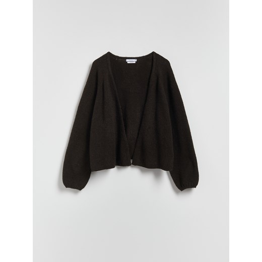 Reserved - Kardigan z dodatkiem wełny - ciemnobrązowy Reserved S Reserved