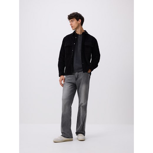 Reserved - Sztruksowa koszula comfort fit - czarny ze sklepu Reserved w kategorii Koszule męskie - zdjęcie 185929019