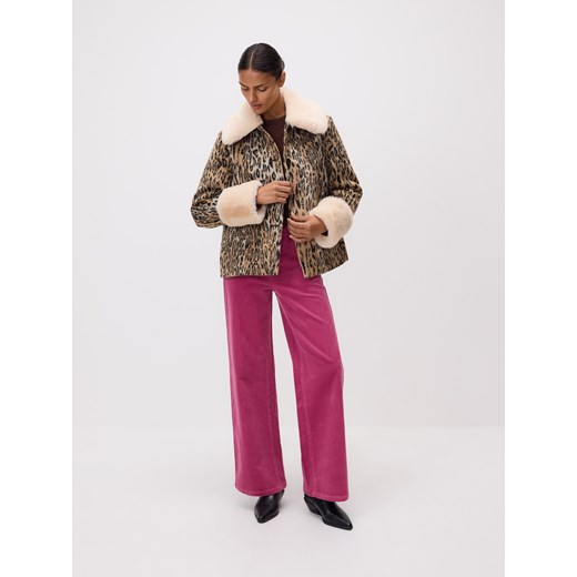 Reserved - Sztruksowe spodnie - fioletowy Reserved L Reserved