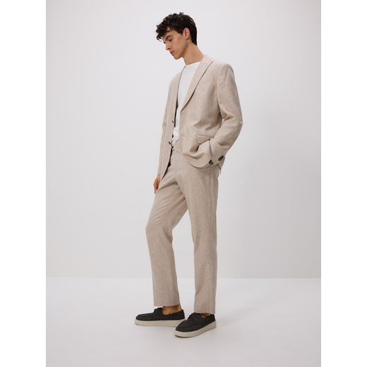 Reserved - Skórzane półbuty - ciemnoszary ze sklepu Reserved w kategorii Półbuty męskie - zdjęcie 185930988