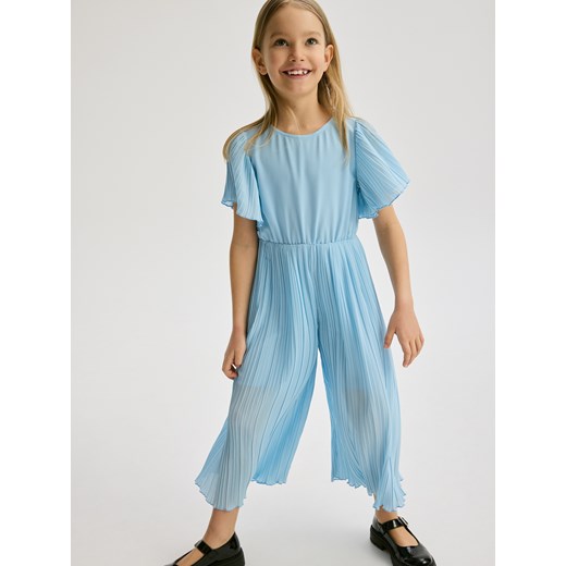 Reserved - Kombinezon z krótkim rękawem - jasnoniebieski ze sklepu Reserved w kategorii Kombinezony dziewczęce - zdjęcie 185931127