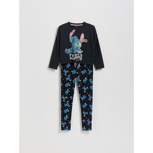 Reserved - Dwuczęściowa piżama Lilo i Stitch - ciemnoszary ze sklepu Reserved w kategorii Piżamy dziecięce - zdjęcie 185931629