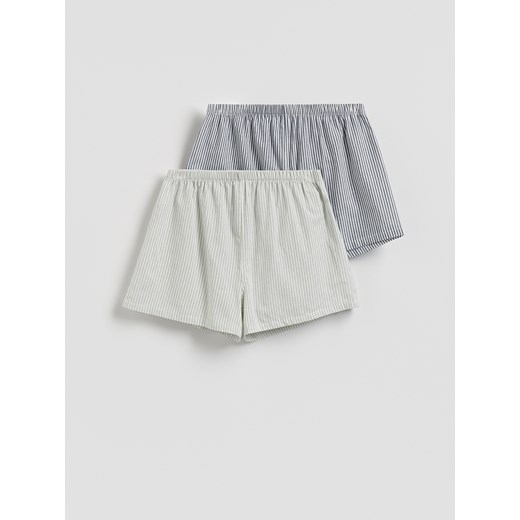 Reserved - Piżamowe szorty w paski 2 pack - wielobarwny ze sklepu Reserved w kategorii Piżamy damskie - zdjęcie 185931728