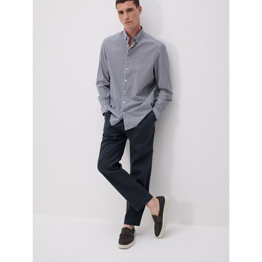 Reserved - Skórzane trampki - ciemnoszary ze sklepu Reserved w kategorii Trampki męskie - zdjęcie 185931847