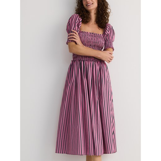 Reserved - Sukienka midi - wielobarwny ze sklepu Reserved w kategorii Sukienki - zdjęcie 185932306
