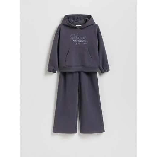 Reserved - Bawełniany komplet - szary ze sklepu Reserved w kategorii Bluzy dziewczęce - zdjęcie 185932548
