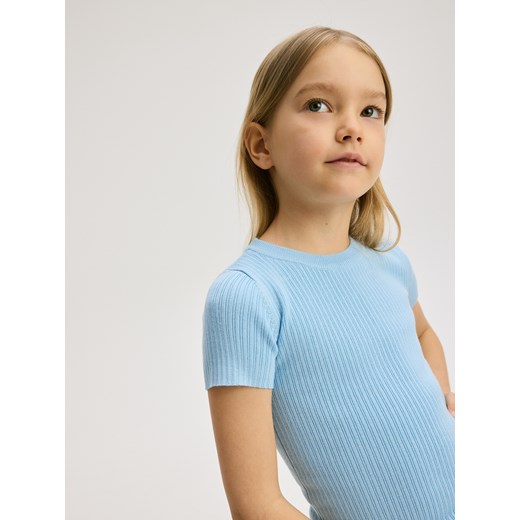 Reserved - Sweter z krótkim rękawem - jasnoniebieski ze sklepu Reserved w kategorii Bluzki dziewczęce - zdjęcie 185932566