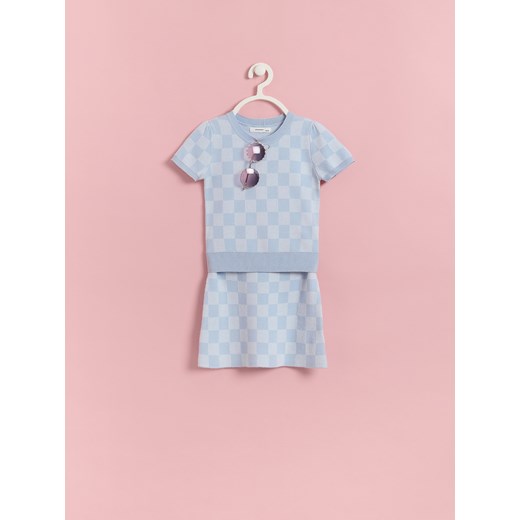 Reserved - Sweter z krótkim rękawem - jasnoniebieski ze sklepu Reserved w kategorii Bluzki dziewczęce - zdjęcie 185932638