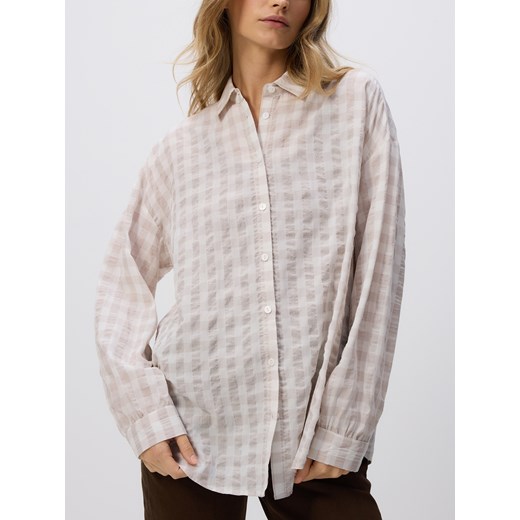 Reserved - Koszula w kratę - kremowy ze sklepu Reserved w kategorii Koszule damskie - zdjęcie 185932665