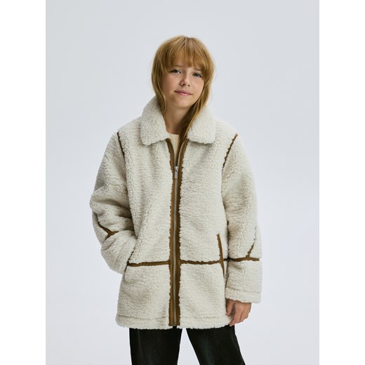 Reserved - Kurtka kożuszek - beżowy Reserved 134 (8 lat) Reserved