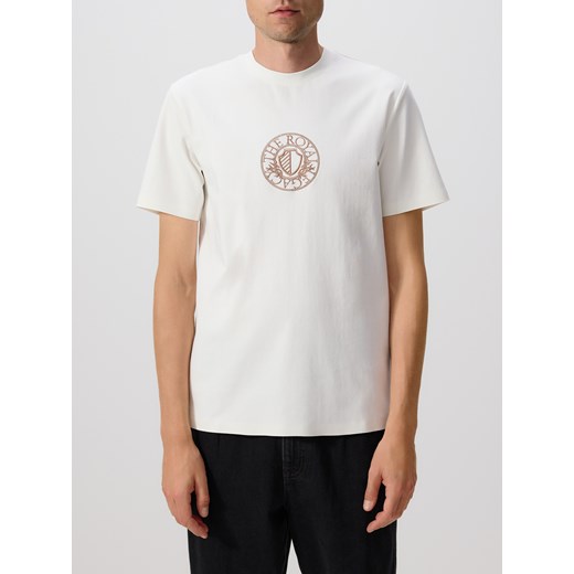 Reserved - T-shirt regular z merceryzowaną bawełną - złamana biel ze sklepu Reserved w kategorii T-shirty męskie - zdjęcie 185933327