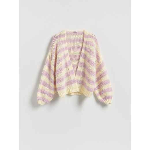 Reserved - Kardigan w paski - wielobarwny Reserved M Reserved