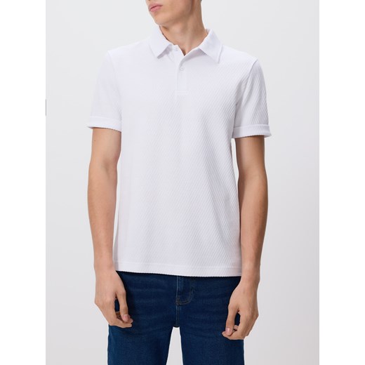 Reserved - Koszulka polo regular fit - złamana biel ze sklepu Reserved w kategorii T-shirty męskie - zdjęcie 185933609