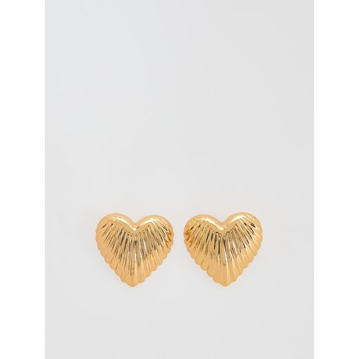 Reserved - Pozłacane kolczyki serca - złoty ze sklepu Reserved w kategorii Kolczyki - zdjęcie 185933977