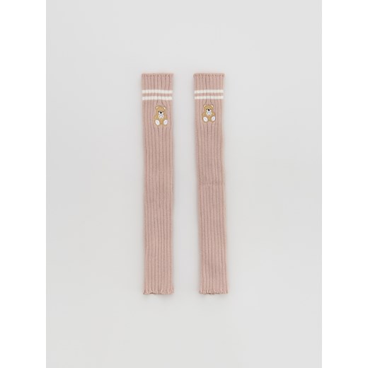 Reserved - Ocieplacze na nogi z haftem - brudny róż ze sklepu Reserved w kategorii Skarpetki dziecięce - zdjęcie 185934016