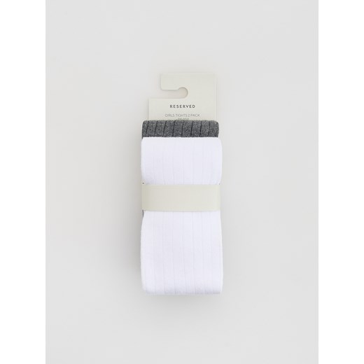 Reserved - Rajstopy 2 pack - ciemnoszary ze sklepu Reserved w kategorii Rajstopy dziecięce - zdjęcie 185934179