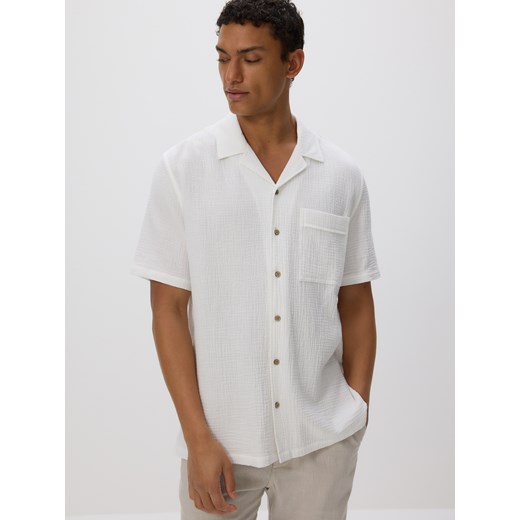 Reserved - Koszula regular z bawełny - biały Reserved S promocyjna cena Reserved