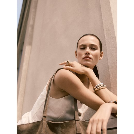 Reserved - Pierścionek z naturalnymi kamieniami - wielobarwny ze sklepu Reserved w kategorii Pierścionki - zdjęcie 185934698