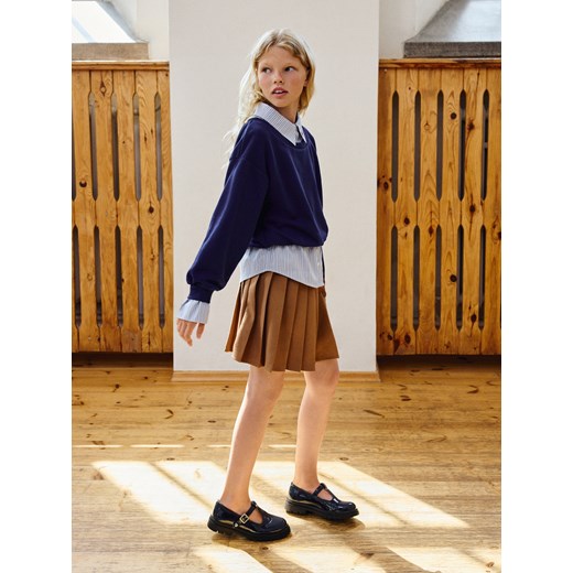 Reserved - Lakierowane loafersy - granatowy ze sklepu Reserved w kategorii Balerinki dziecięce - zdjęcie 185935057