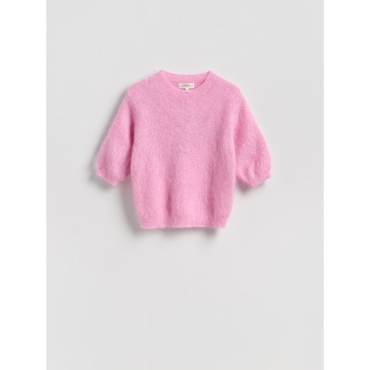 Reserved - Sweter z moherem - różowy Reserved M Reserved