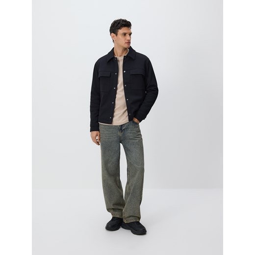 Reserved - Kurtka koszulowa z kołnierzem - czarny ze sklepu Reserved w kategorii Kurtki męskie - zdjęcie 185935237
