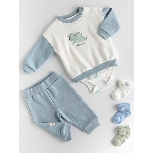 Reserved - Bawełniany komplet - jasnoniebieski ze sklepu Reserved w kategorii Odzież dla niemowląt - zdjęcie 185935456