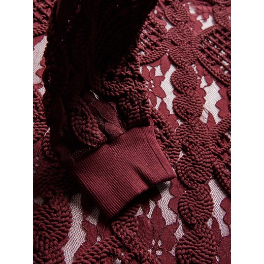 Reserved - Koronkowa bluzka - bordowy Reserved L Reserved