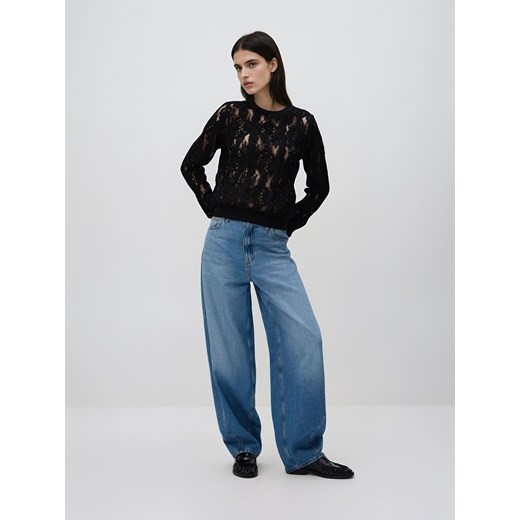 Reserved - Koronkowa bluzka - czarny Reserved M Reserved