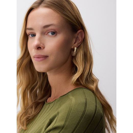 Reserved - Okrągłe kolczyki - beżowy ze sklepu Reserved w kategorii Kolczyki - zdjęcie 185936555