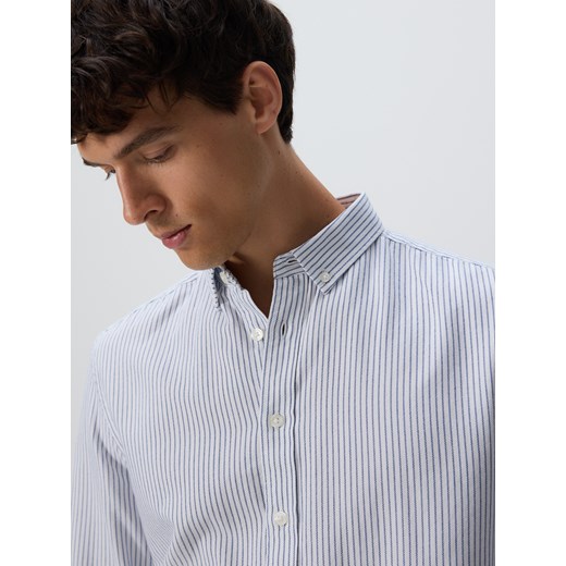 Reserved - Bawełniana koszula slim fit - wielobarwny ze sklepu Reserved w kategorii Koszule męskie - zdjęcie 185936608