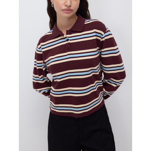 Reserved - Longsleeve polo - wielobarwny ze sklepu Reserved w kategorii Bluzki damskie - zdjęcie 185936788