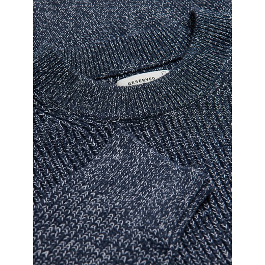 Reserved - Strukturalny sweter - granatowy Reserved L Reserved