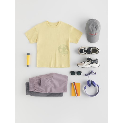 Reserved - Bawełniane szorty - fioletowy ze sklepu Reserved w kategorii Spodenki chłopięce - zdjęcie 185937336