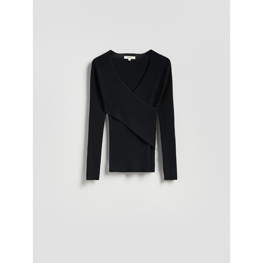 Reserved - Bluzka z wiskozą - czarny ze sklepu Reserved w kategorii Bluzki damskie - zdjęcie 185937507