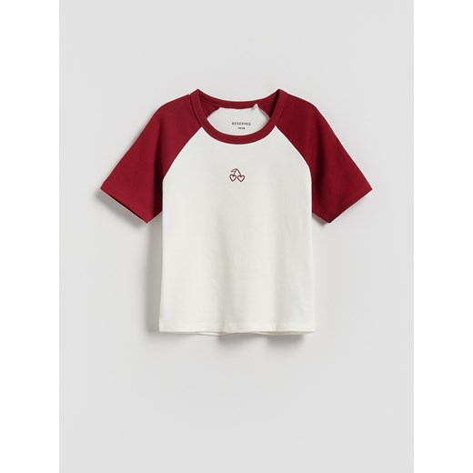 Reserved - T-shirt z wypukłym nadrukiem - wielobarwny ze sklepu Reserved w kategorii Bluzki dziewczęce - zdjęcie 185937617