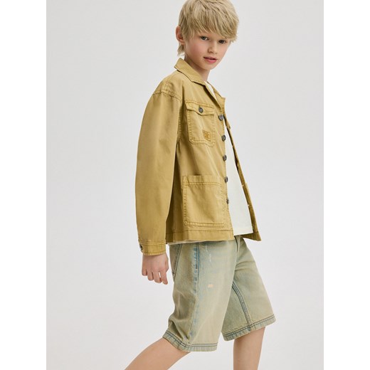 Reserved - Jeansowe szorty - beżowy ze sklepu Reserved w kategorii Spodenki chłopięce - zdjęcie 185938039
