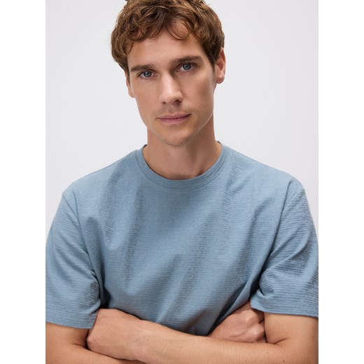 Reserved - Strukturalny t-shirt comfort fit - granatowy ze sklepu Reserved w kategorii T-shirty męskie - zdjęcie 185938197
